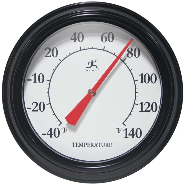 Infinity Instruments Essential Wall Thermometer - Black 20330BK-4558